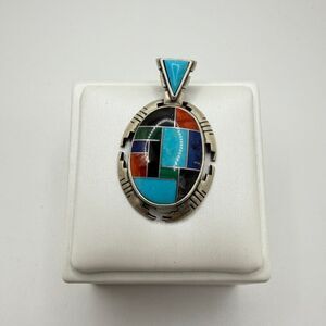 Vintage Carolyn Pollack Relios, multi-stone pendant in sterling silver! *notes